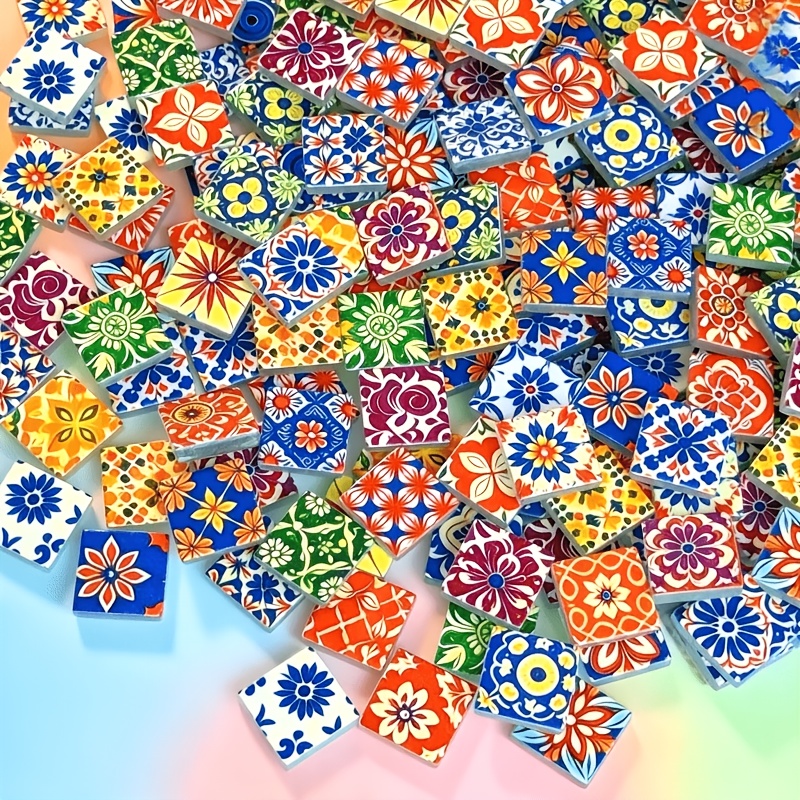 Candle Containers - 100/200g Mandala Pattern Glass Mosaic Material,