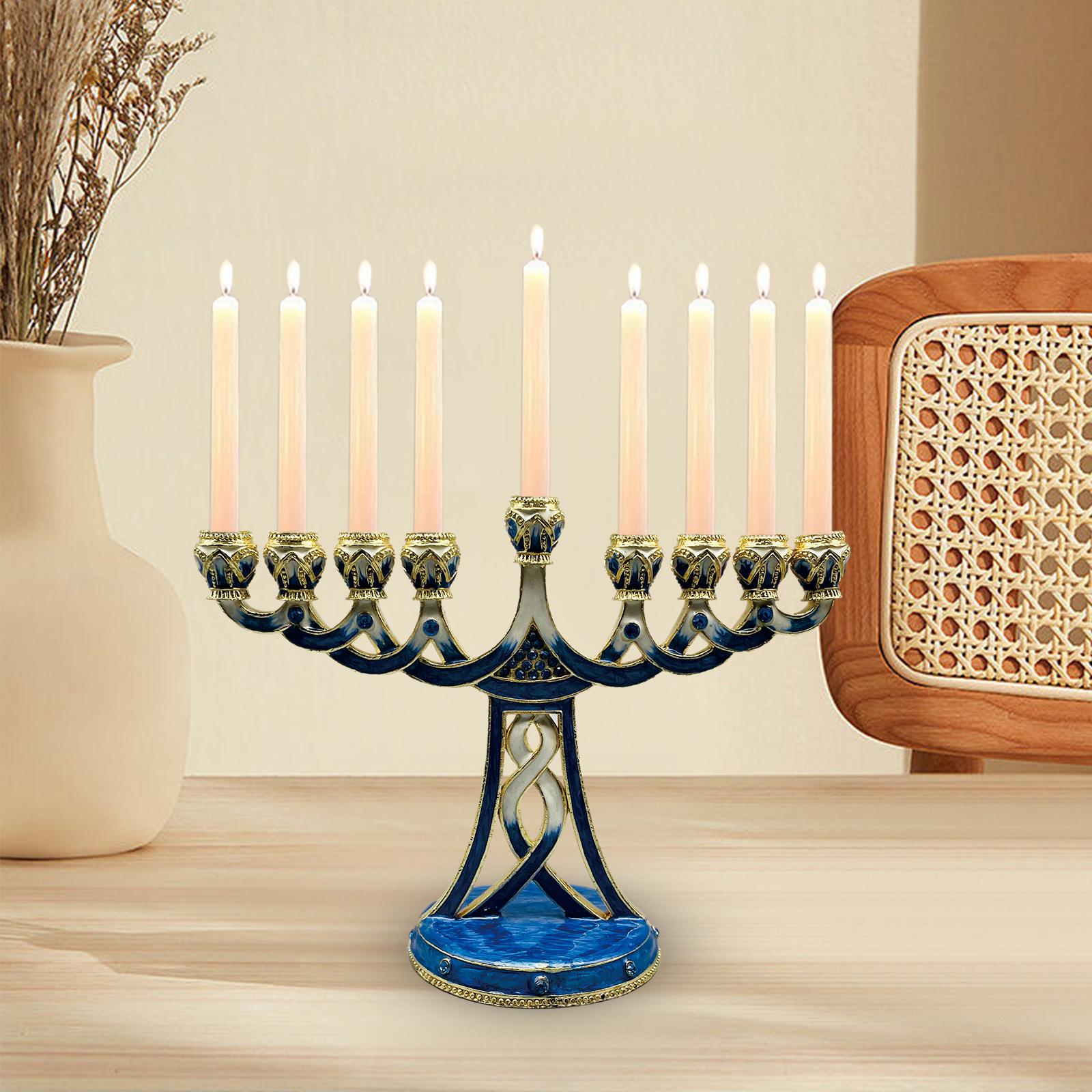 Enameled Menorah Candle Holder - Paraffin Wax recension och pris