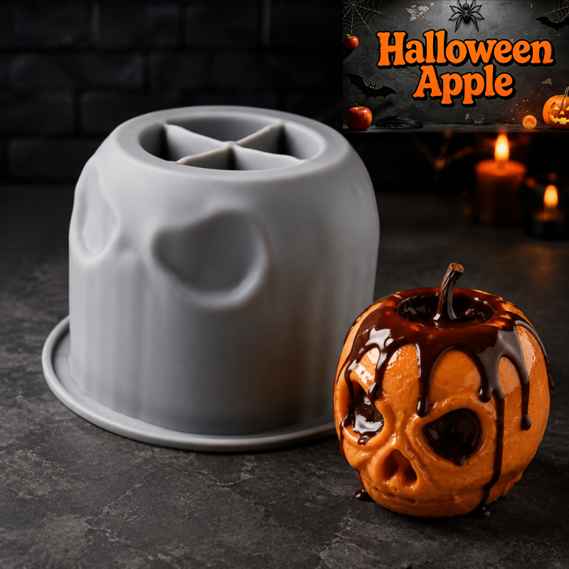 Halloween skull apple silicone - Candle Containers recension och pris