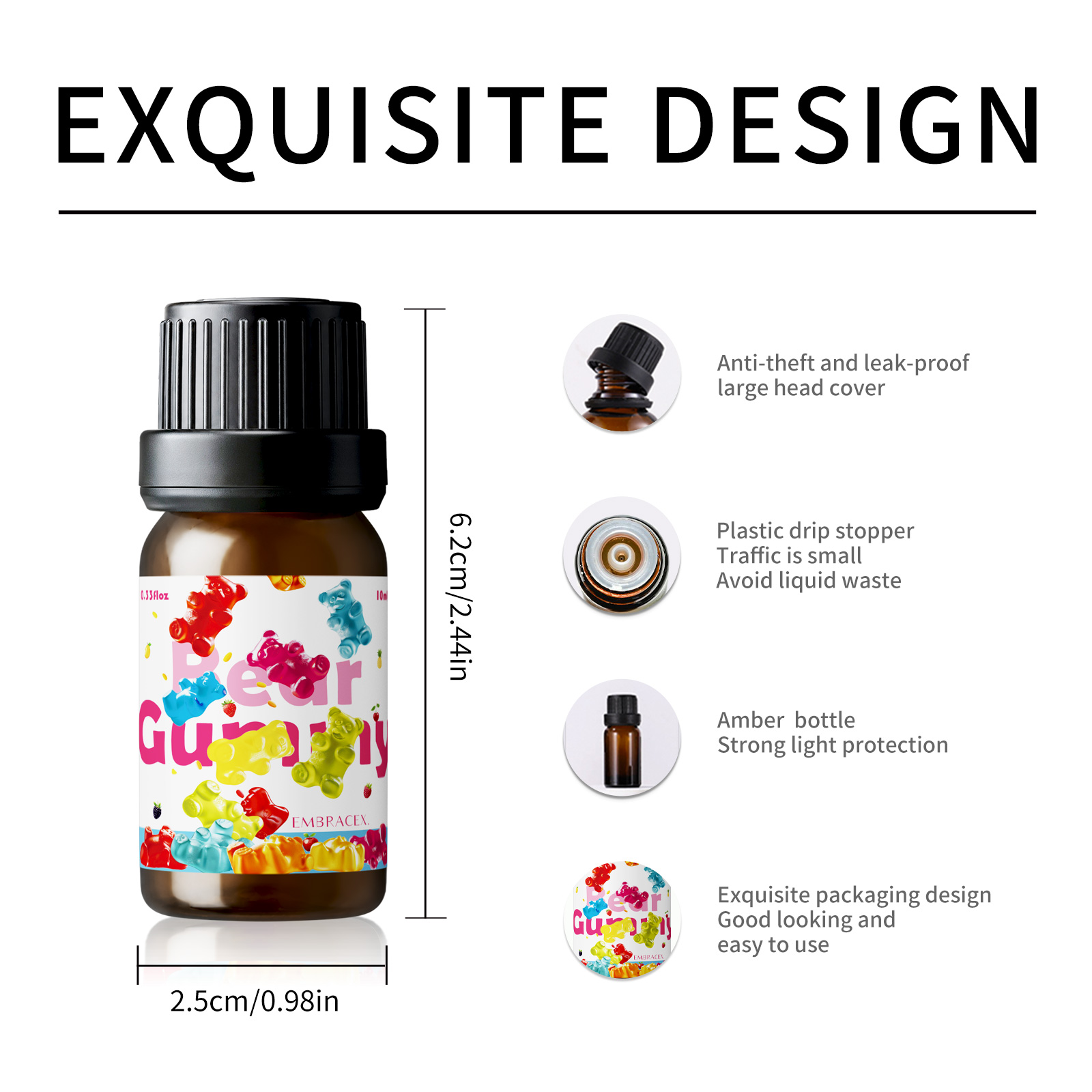 10ml Gummy Bear Fragrance Oil  - Silk Candle recension och pris