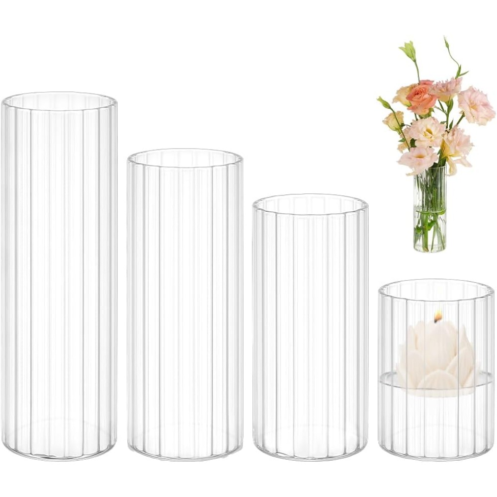 4 Size Glass Cylinder Vases 3. - Candle Containers recension och pris