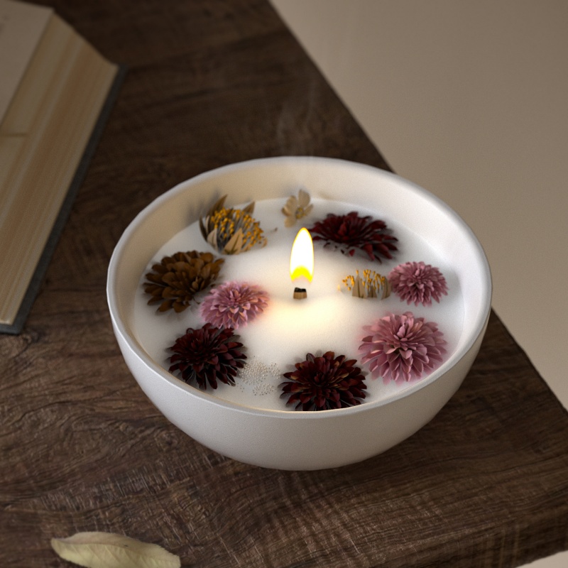 Round Candle Bowl Concrete Sil - Candle Containers recension och pris