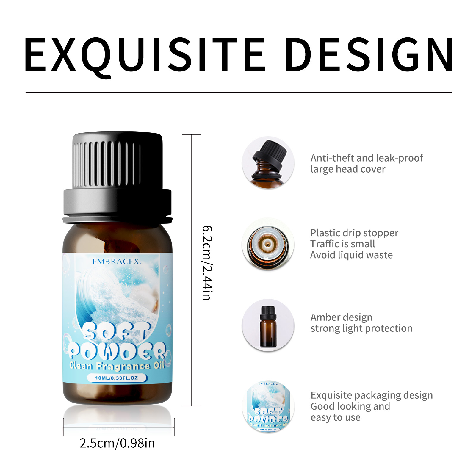 10ml Soft Powder Essential Oil - Candle Fragrance recension och pris